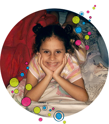 Picture of Laura as a child
                        